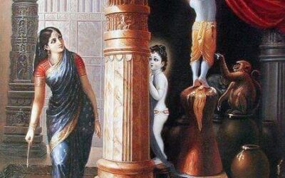 Kanha with Yashoda maiya